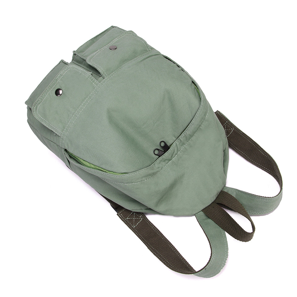 Soft canvas backpack in Green