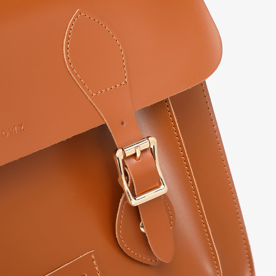 3-way multipurpose PU leather satchel bag in brown