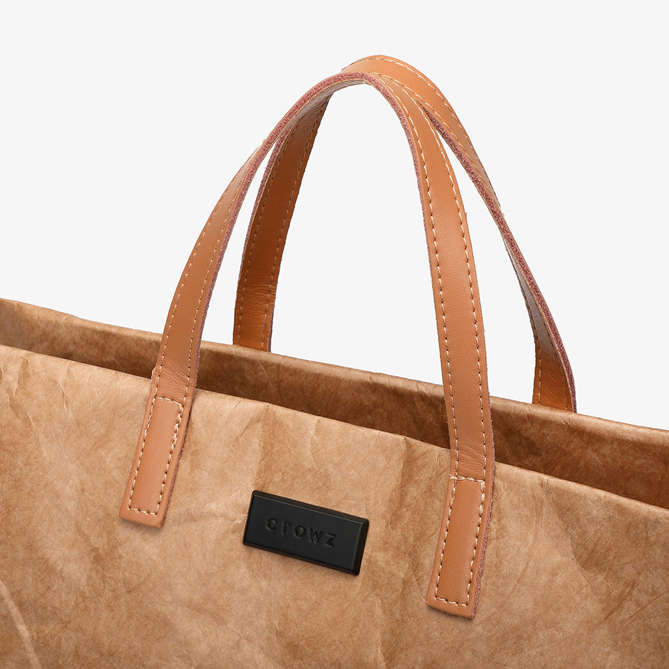 Large creased shopper tote in green