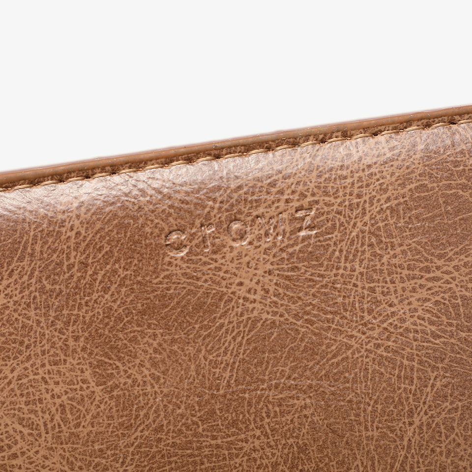 Loop turn lock boxy crossbody bag in brown